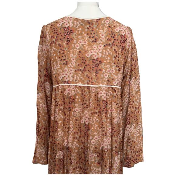 Christy Dawn Paloma Dress Rust Garden Floral Boho Maxi Peasant Prairie Size XS/S - Picture 14 of 14